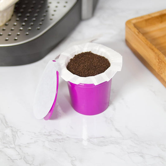Ez-Cup 2.0 Starter Pack | 1-Stream Reusable K Cup Coffee Pod Capsule with 25 Disposable Paper Filters (Starter Pack)