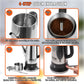 12-Cup 304 Stainless Steel Coffee Percolators Coffee Pot Coffee Maker Electric Coffee Percolator 1000W Automatic Keep-Warm & Split Power Base