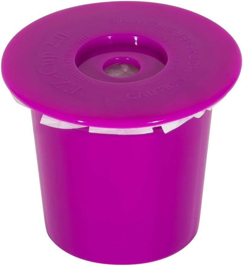 Ez-Cup 2.0 Starter Pack | 1-Stream Reusable K Cup Coffee Pod Capsule with 25 Disposable Paper Filters (Starter Pack)